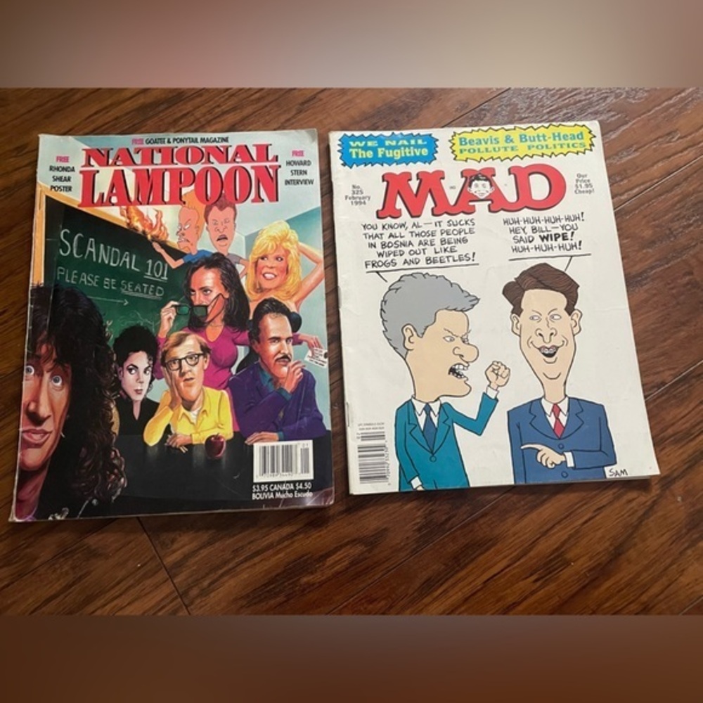 Bundle 2 magazines - National Lampoon Magazine and MAD Magazine No. 325